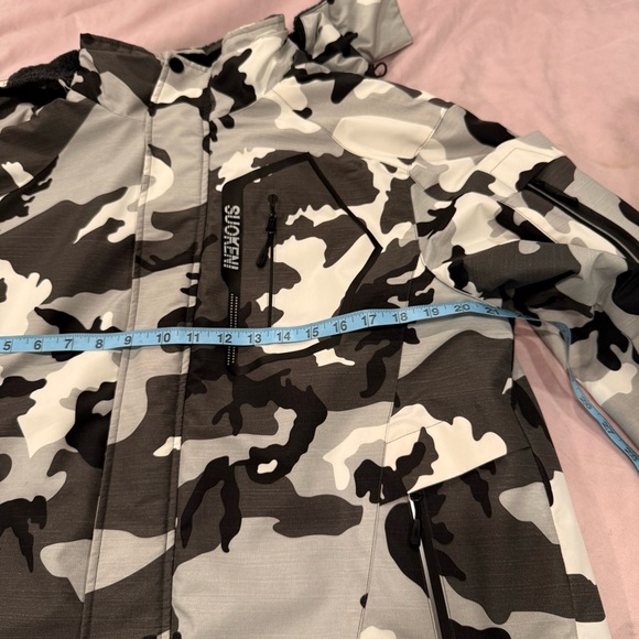 Suokeni Men's Black and Gray Camouflage Ski Jacket med - Picture 9 of 16